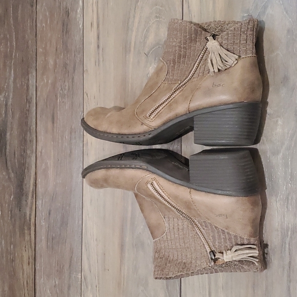 B.O.C. "Like New"Womens Ankle Leather Booties block heels shoes sz 9 - Picture 5 of 13